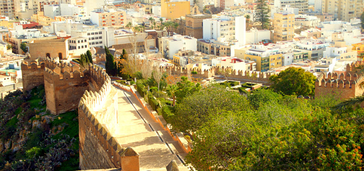 Ausblick vom höchsten Punkt der Alcazaba Almeria