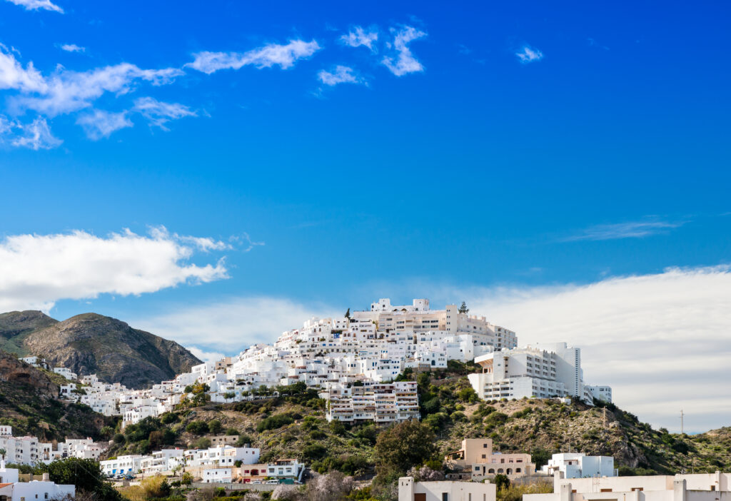 Bild von Mojacar Pueblo vom Tal aus fotografiert